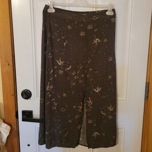 Reitmans Dark Green Maxi Skirt Moody Dark Academia